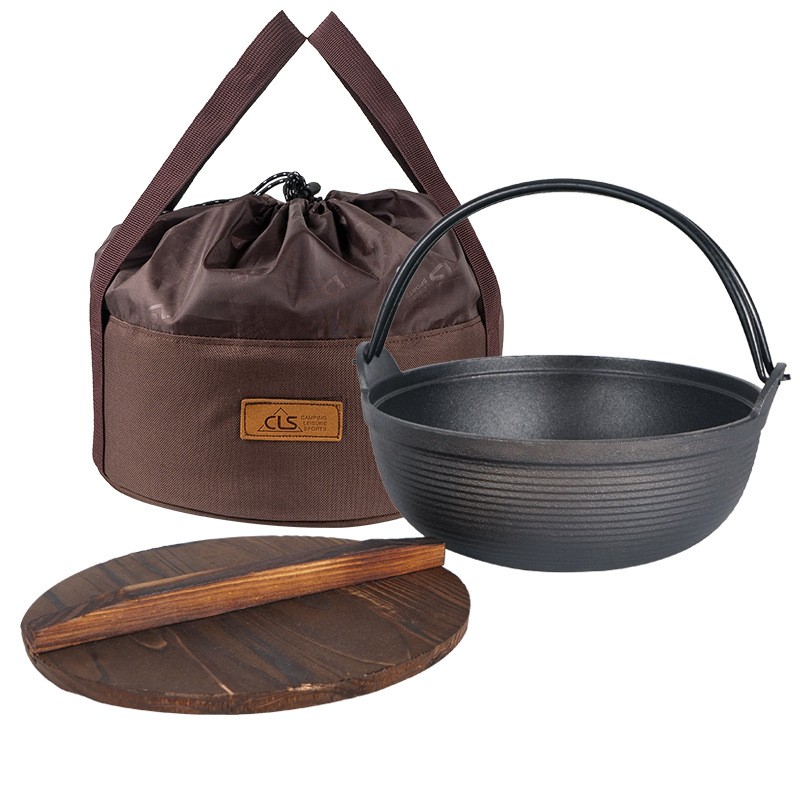 Camp Dutch Oven Cast - Marmite en fonte pour camping, ustensile