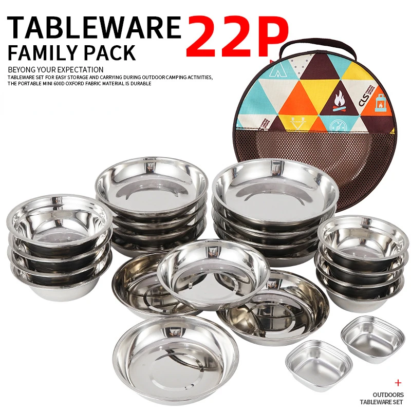 Camping Cooking Dining Set - Ensemble de vaisselle de camping portable