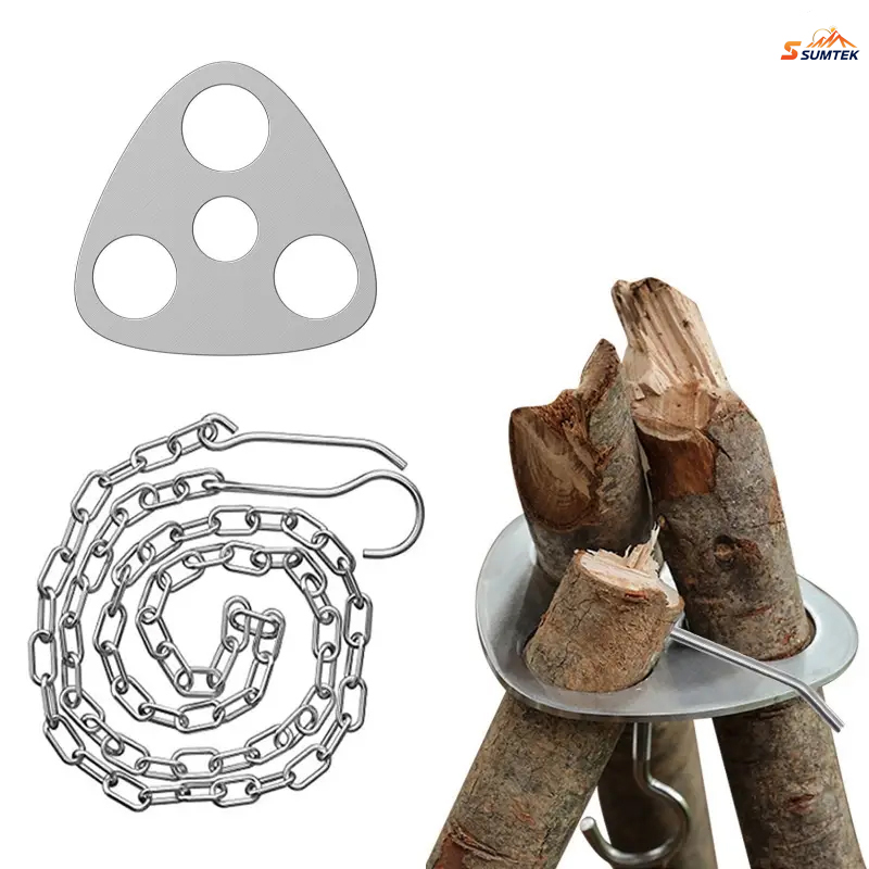 Camping Hiking Cooking - Trépied de Camping Portable en acier