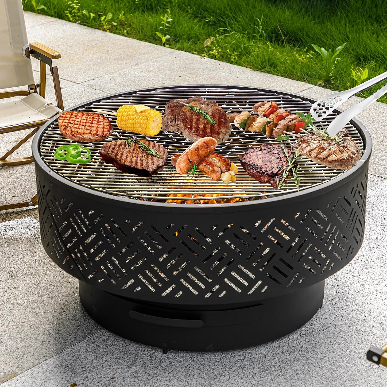 Table de foyer ronde en métal  - Camping Cooking Table avis et prix
